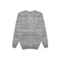 Pull tricoté pour hommes Charcoal AB Yarn Crewneck Pullover